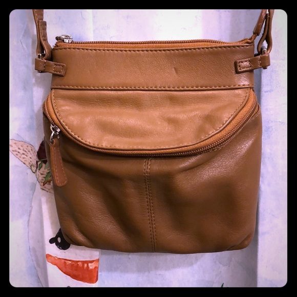 LLI Handbags - LLI 👜 BROWN GENUINE LEATHER CROSSBODY BAG PURSE